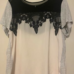 Lace silk blouse